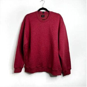 Lunya Lahgo Men's Restore Double Faced Crew Pullover Maroon XL